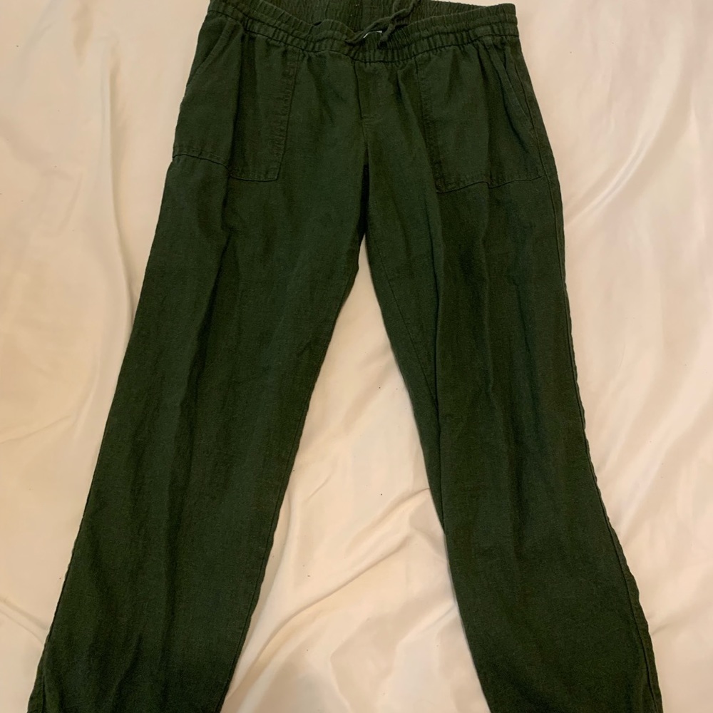 cropped army green pants